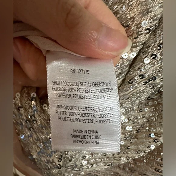 NEW Jenny Yoo New Year’s Eve Angie Dress in Silver Nude New Year’s Eve Dress - Picture 10 of 11